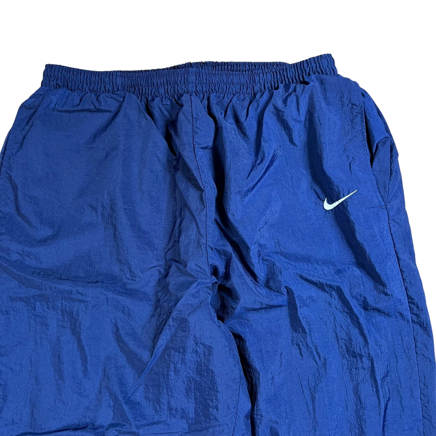 Vintage 90s Nike mini swoosh navy track pants (L)