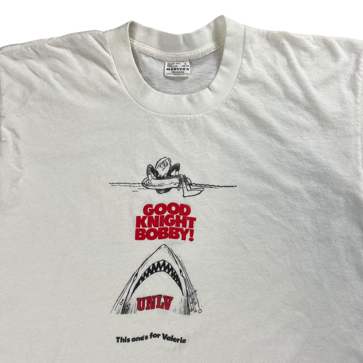 Vintage 80s UNLV Good Knight Bobby! Jaws tee (M)