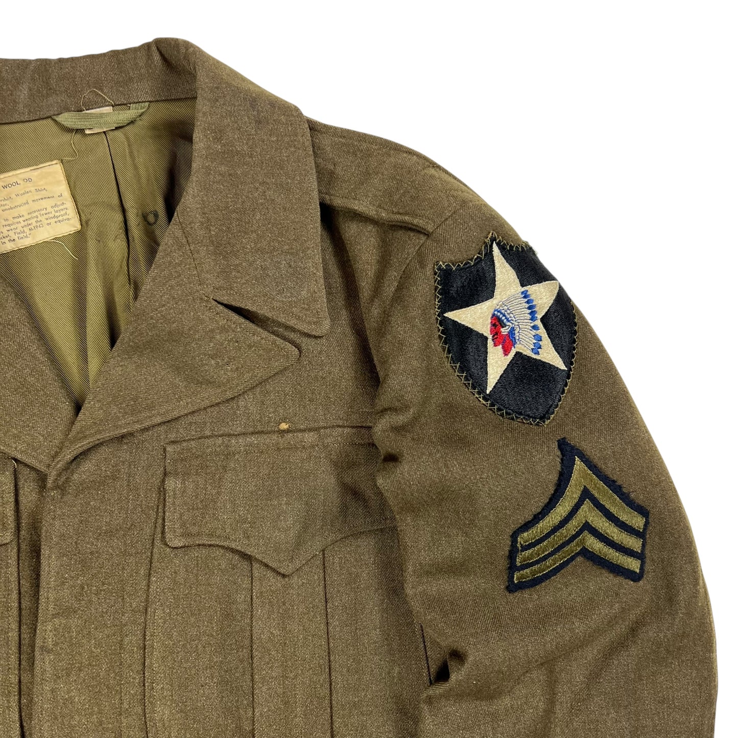 Vintage 1940s United States Army World War 2 II 2nd infantry jacket pants (S)