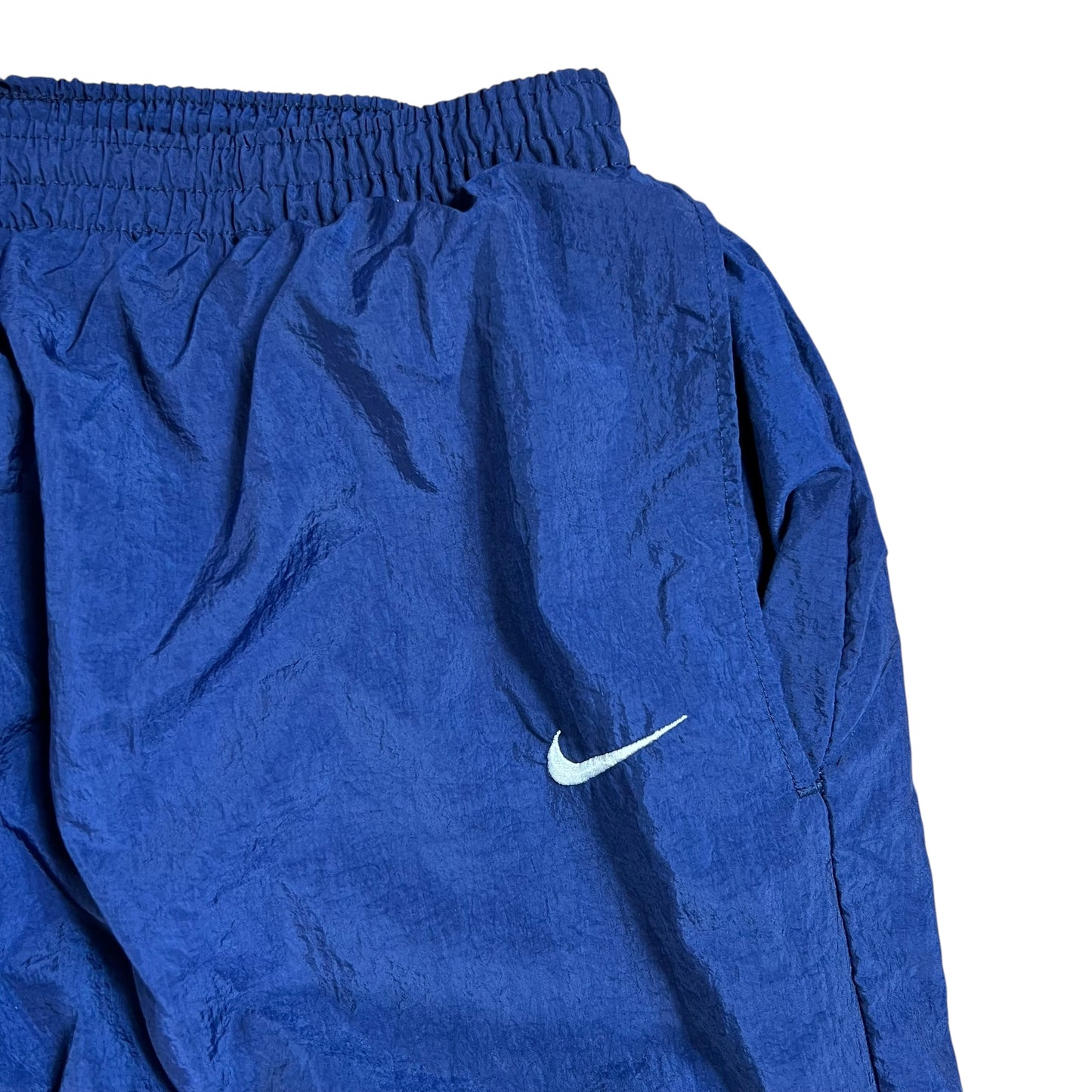 Vintage 90s Nike mini swoosh navy track pants (L)