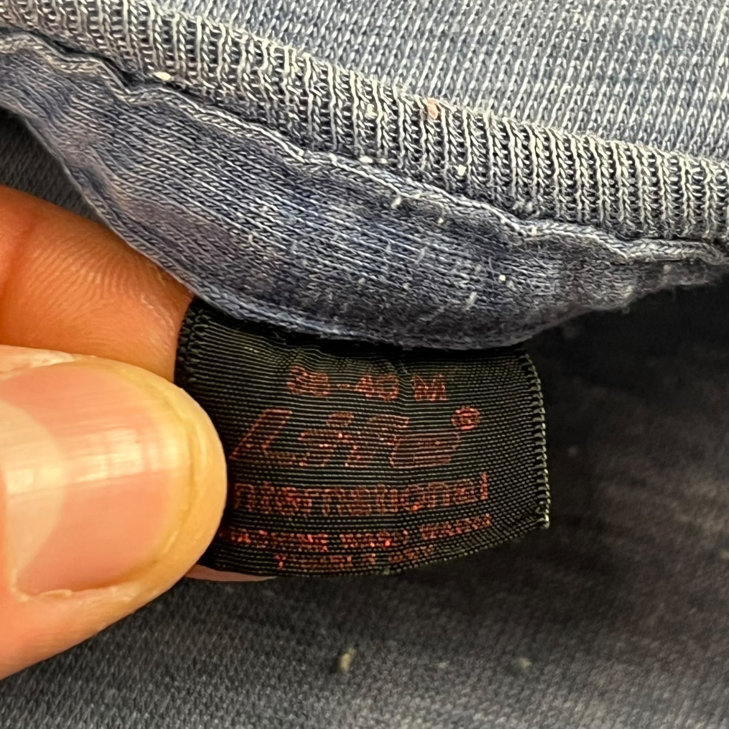 Vintage 1970s faded blue blank tee (M)