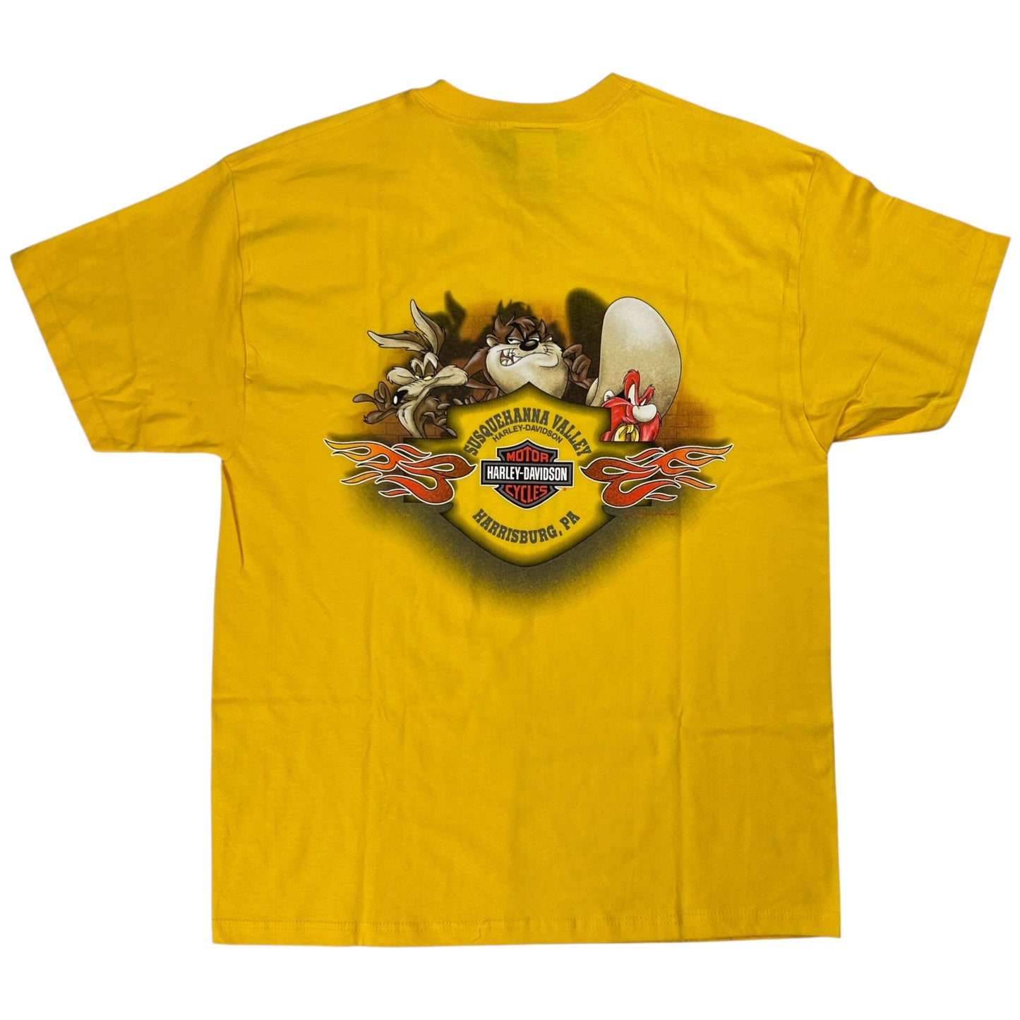 Vintage 2004 Harley Davidson Motorcycles Looney Tunes tee (L) DS NWT