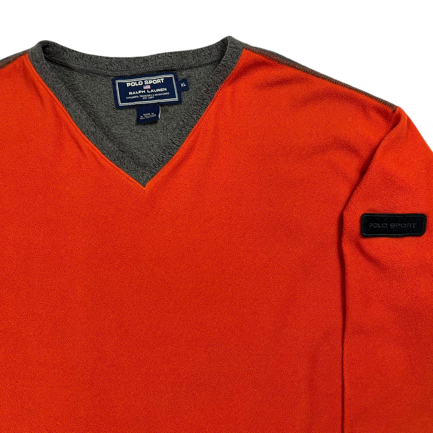 Vintage 90s Polo Sport Ralph Lauren two tone fleece (XL)