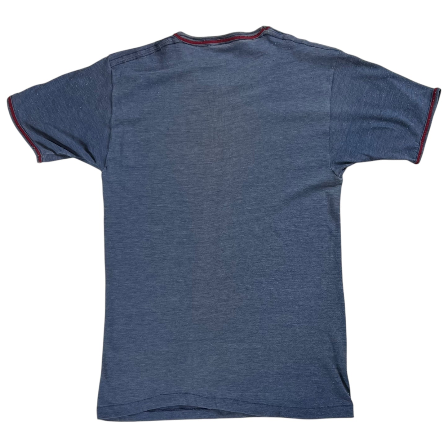 Vintage 1970s faded blue blank tee (M)