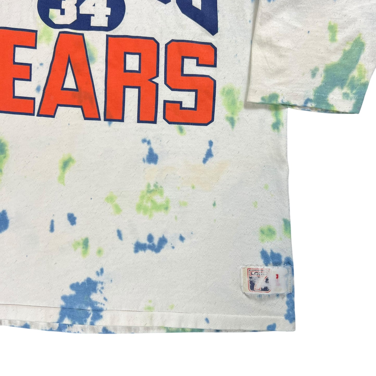 Vintage 80s Logo 7 Chicago Bears Walter Payton tie dye tee (L)