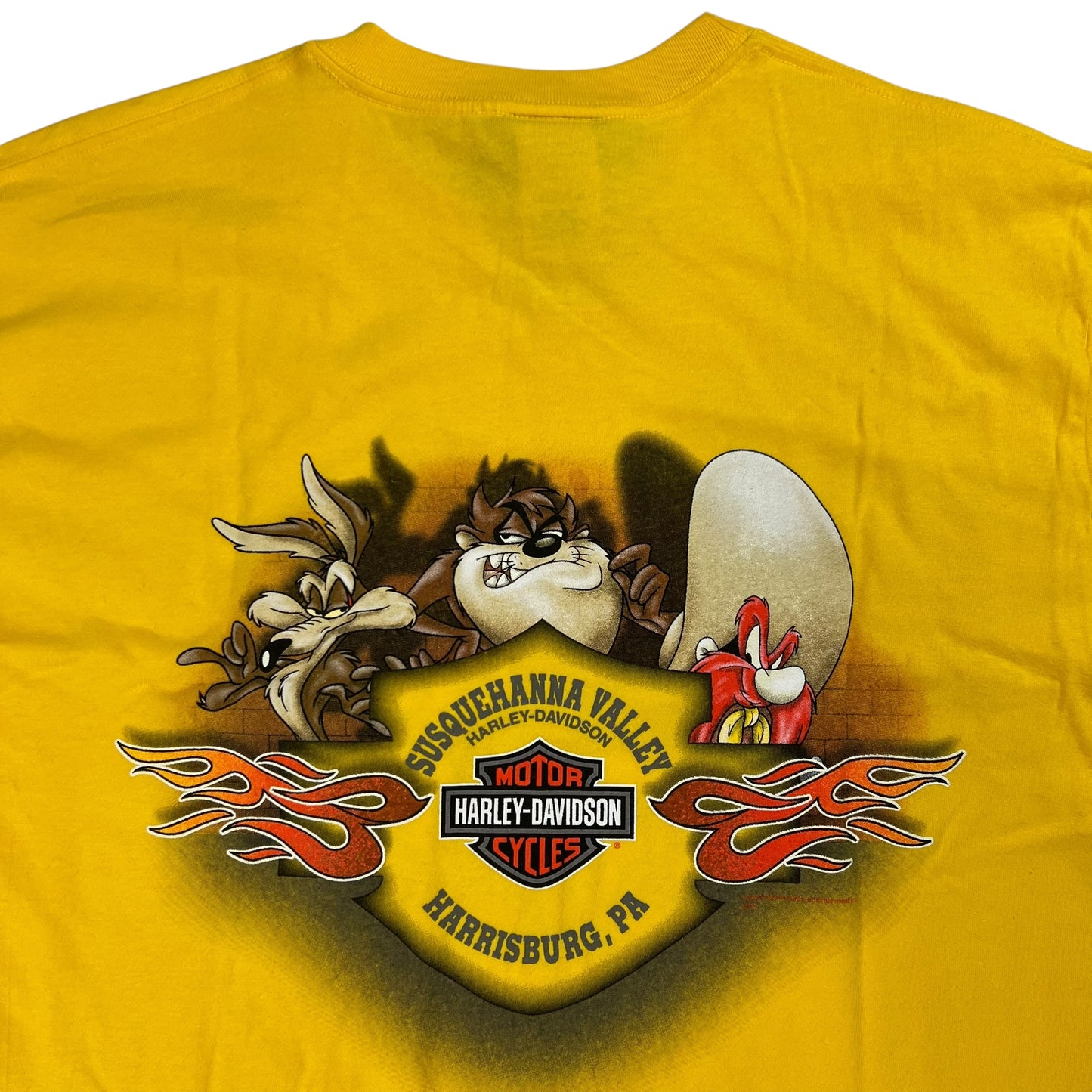 Vintage 2004 Harley Davidson Motorcycles Looney Tunes tee (L) DS NWT