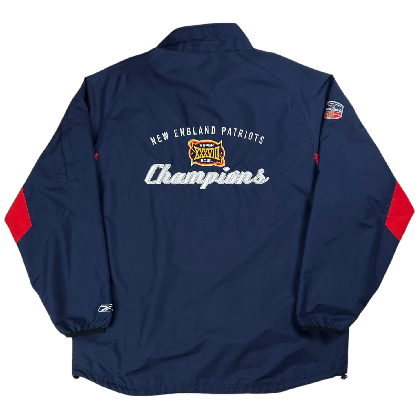 Vintage Y2K New England Patriots Super Bowl champs windbreaker (XL)
