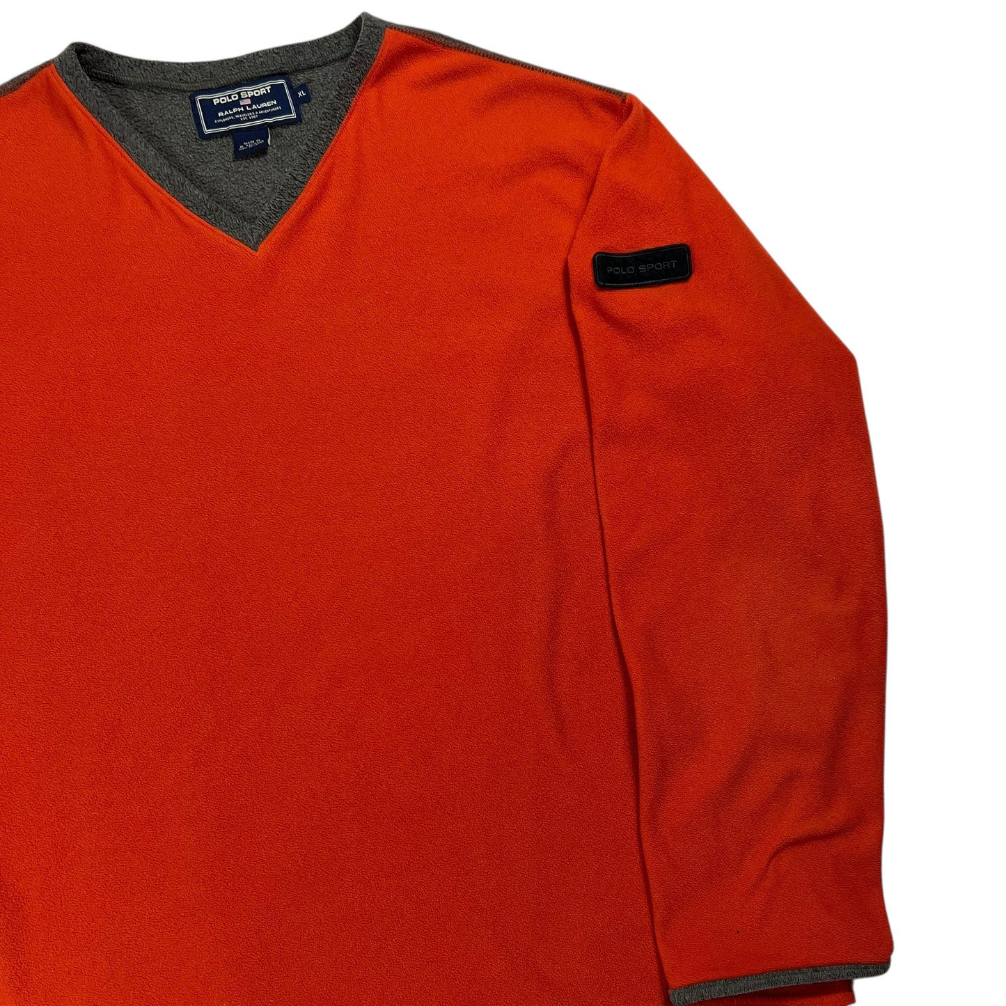 Vintage 90s Polo Sport Ralph Lauren two tone fleece (XL)