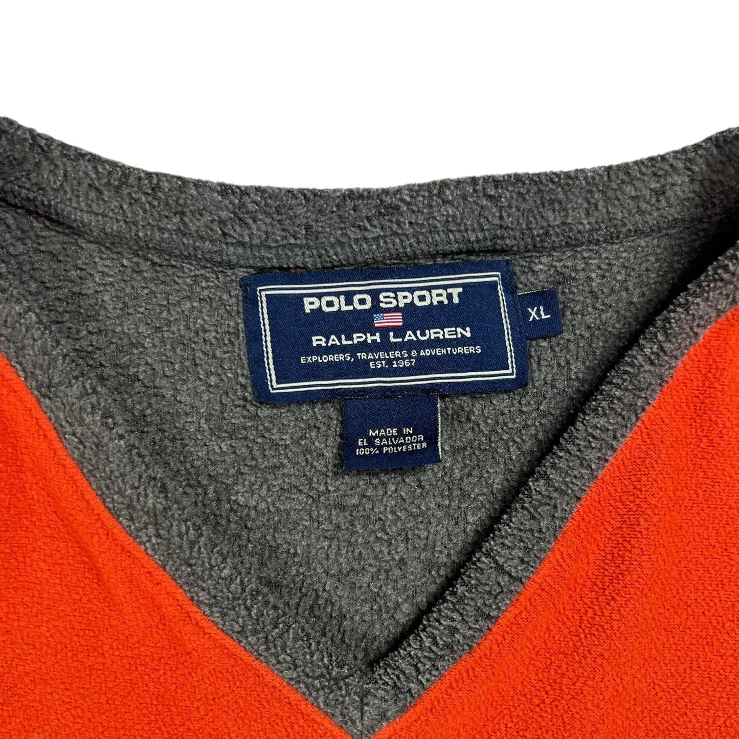 Vintage 90s Polo Sport Ralph Lauren two tone fleece (XL)