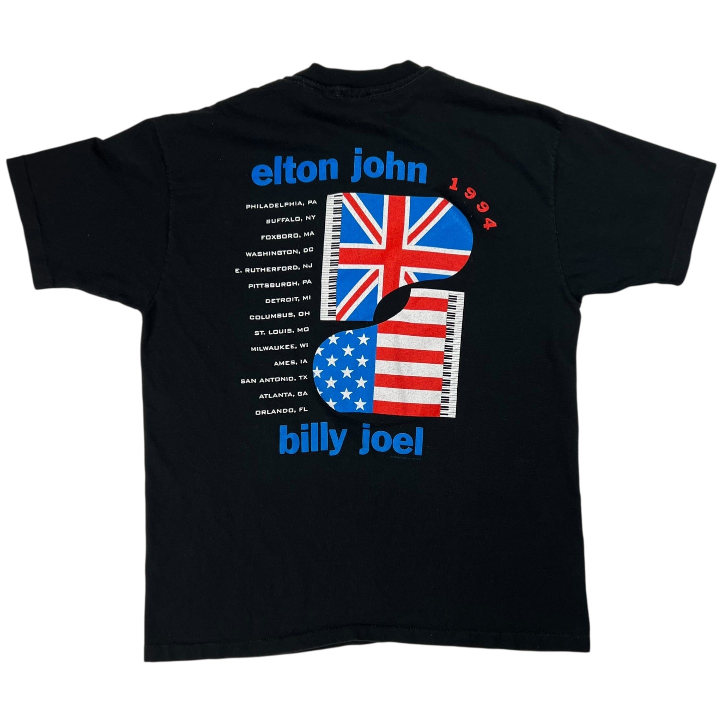 Vintage 1994 Elton John Billy Joel Face 2 Face tour tee (XL)