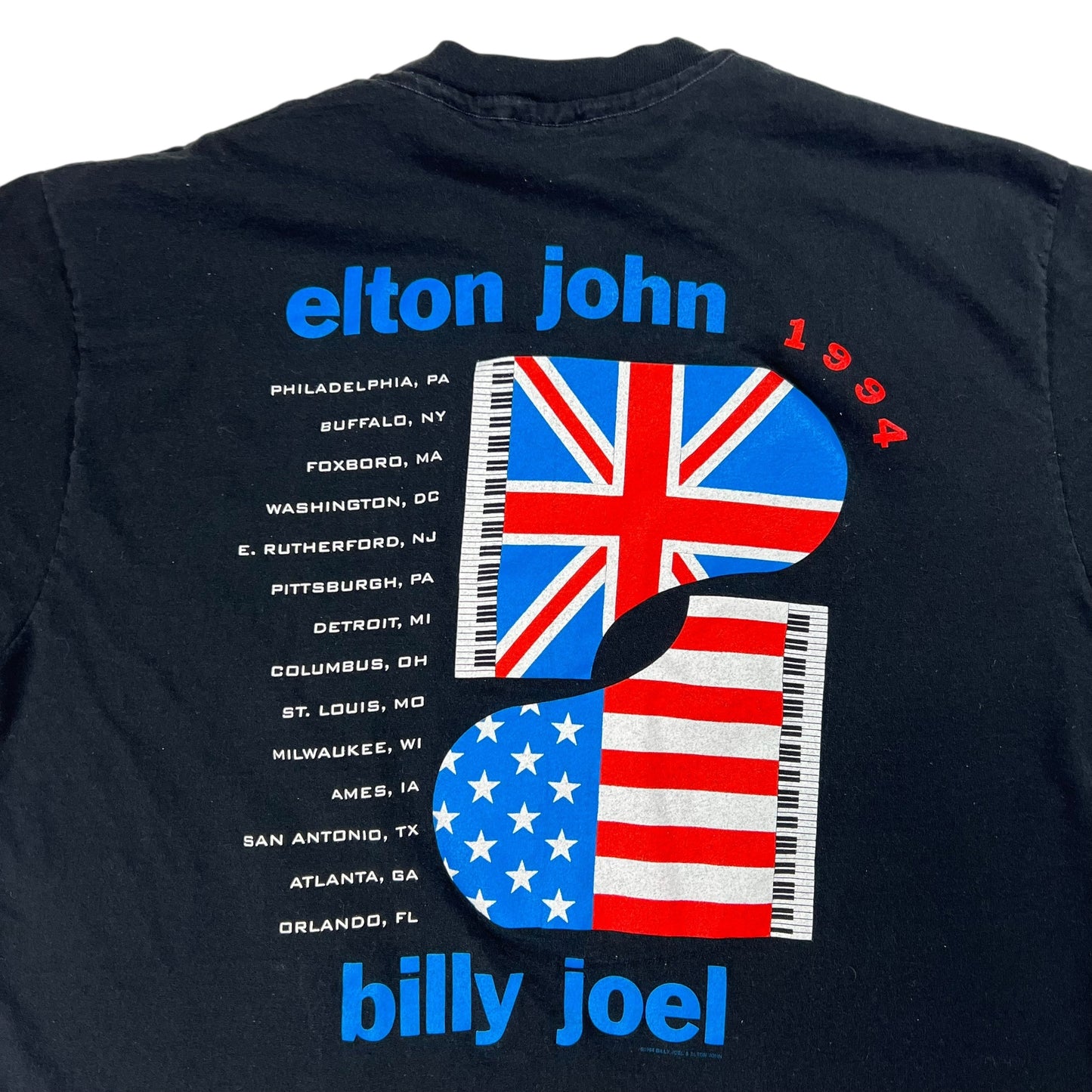 Vintage 1994 Elton John Billy Joel Face 2 Face tour tee (XL)
