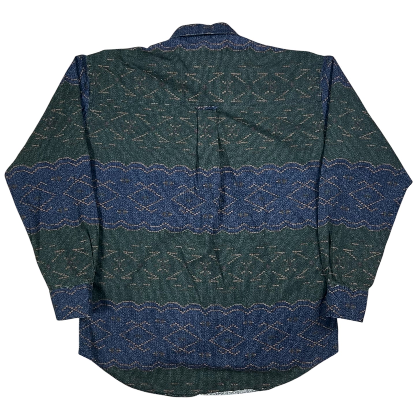 Vintage 90s Chaps Ralph Lauren Aztec style button down shirt (M)