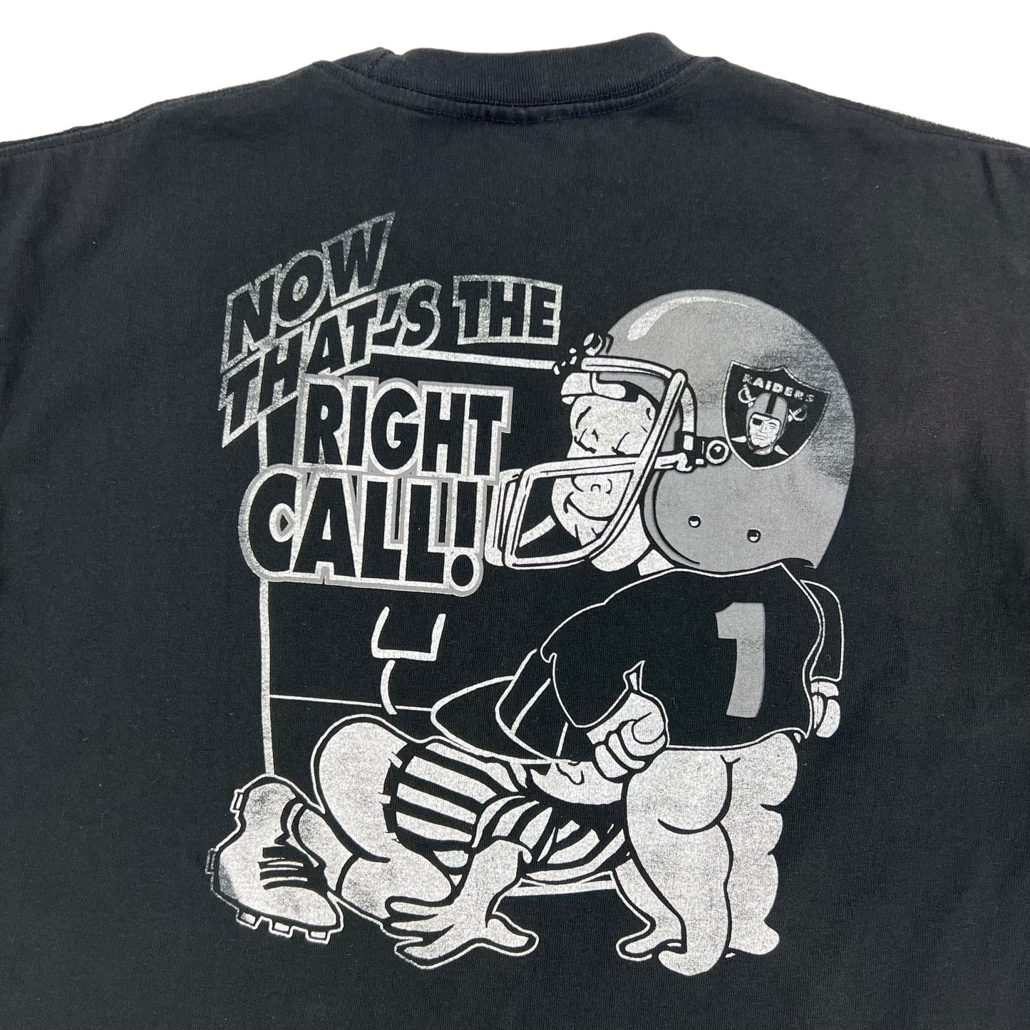 Vintage Y2K Oakland Raiders fuck the patriots tuck rule tee (L)