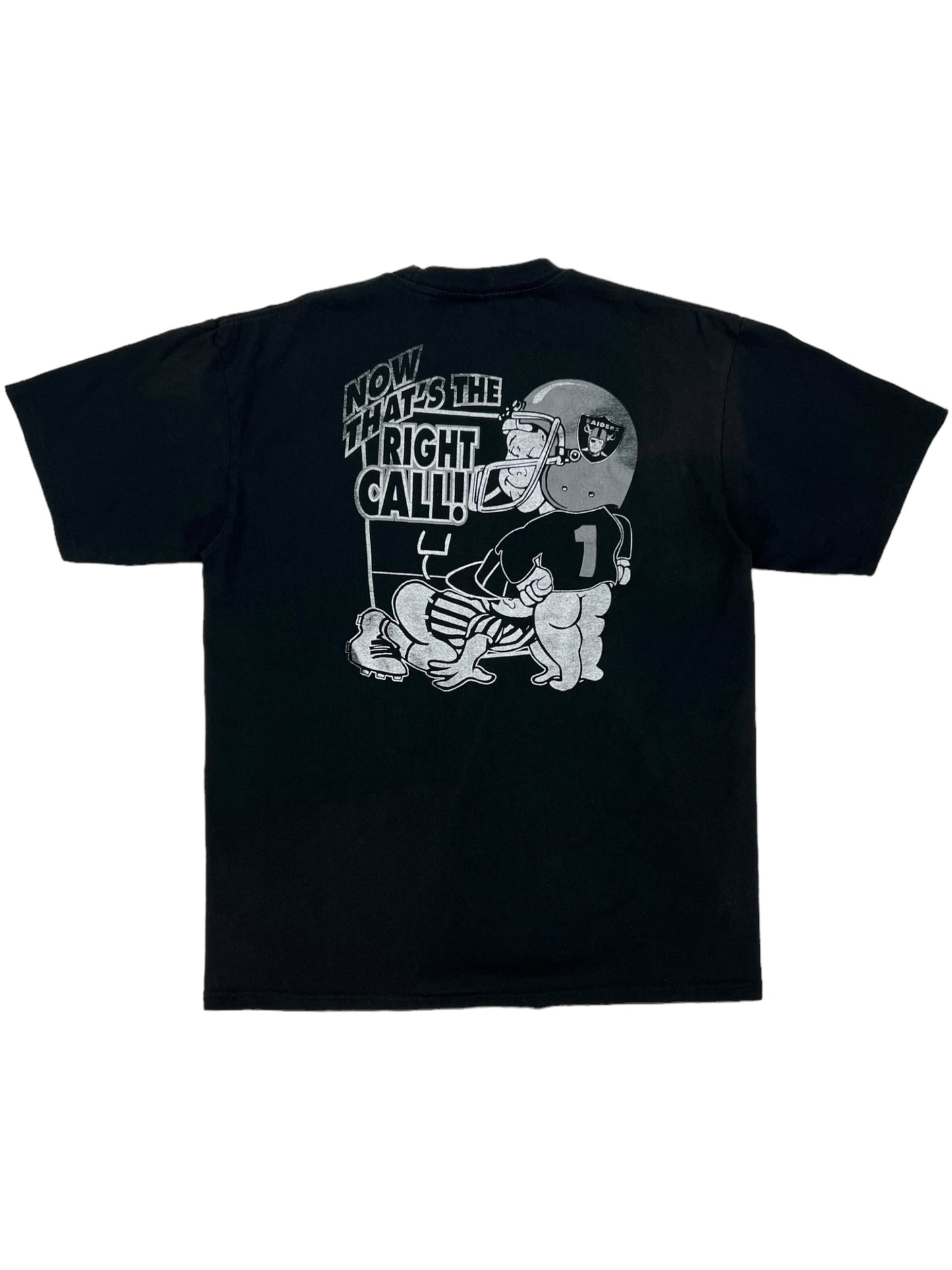 Vintage Y2K Oakland Raiders fuck the patriots tuck rule tee (L)