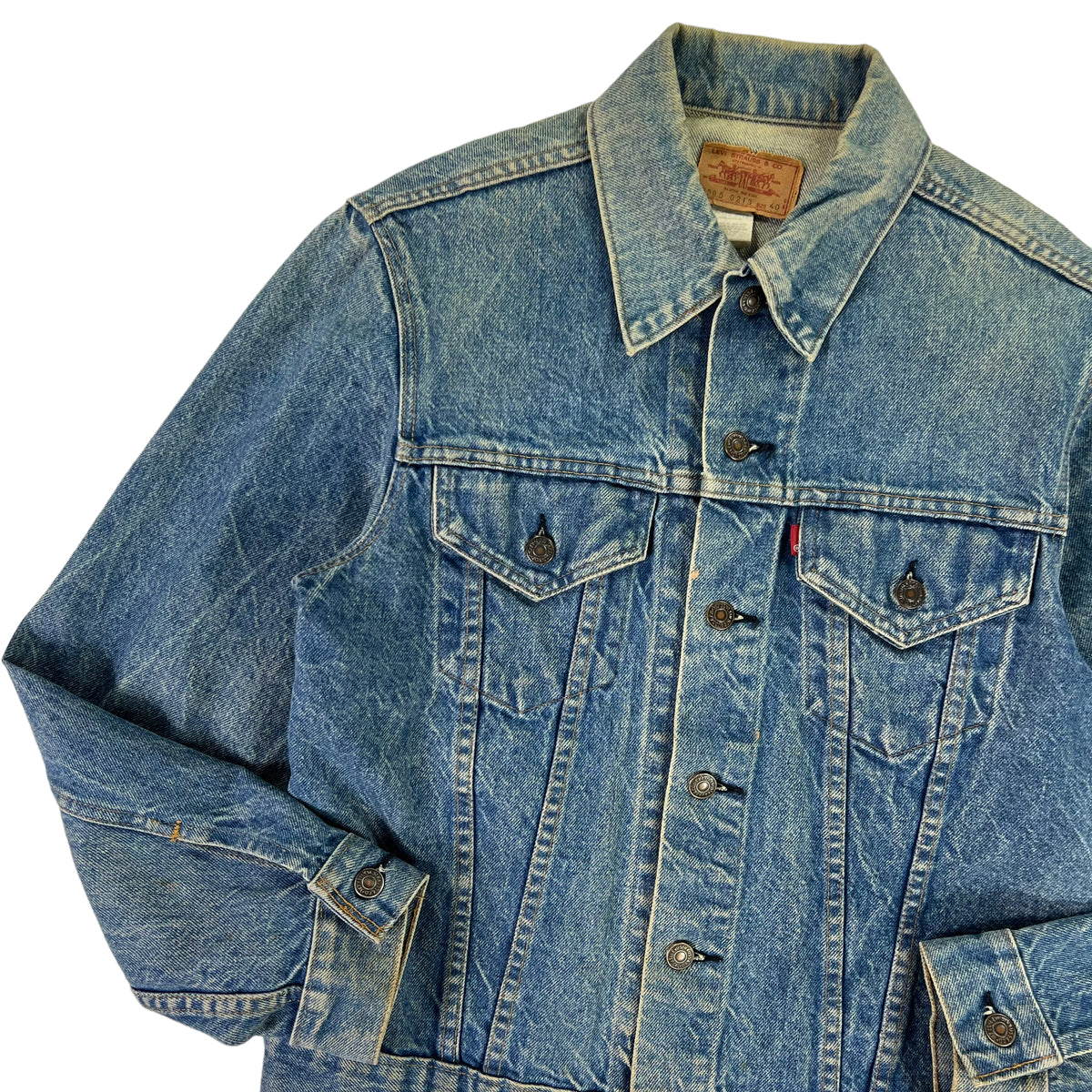 Vintage 80s Levi’s 70505 0213 WPL 423 faded denim jean jacket (40)
