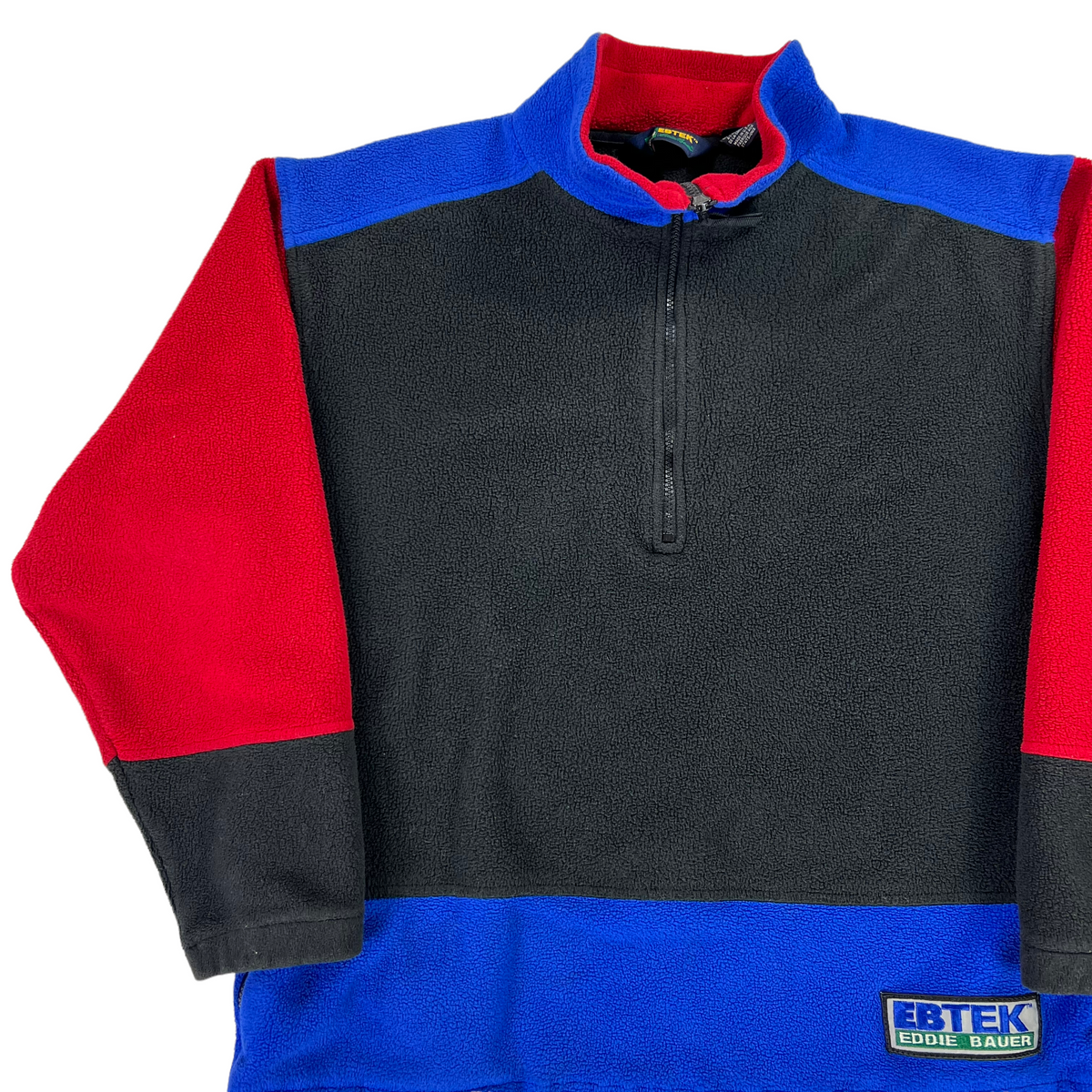 Vintage 90s Eddie Bauer Ebtek 1/4 zip color block fleece (M) – The