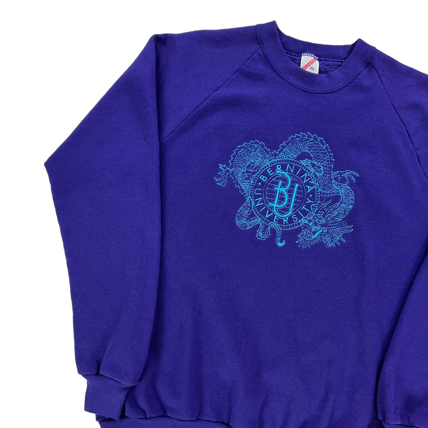 Vintage 90s jerzees Bernina University sewing purple crewneck (XL)