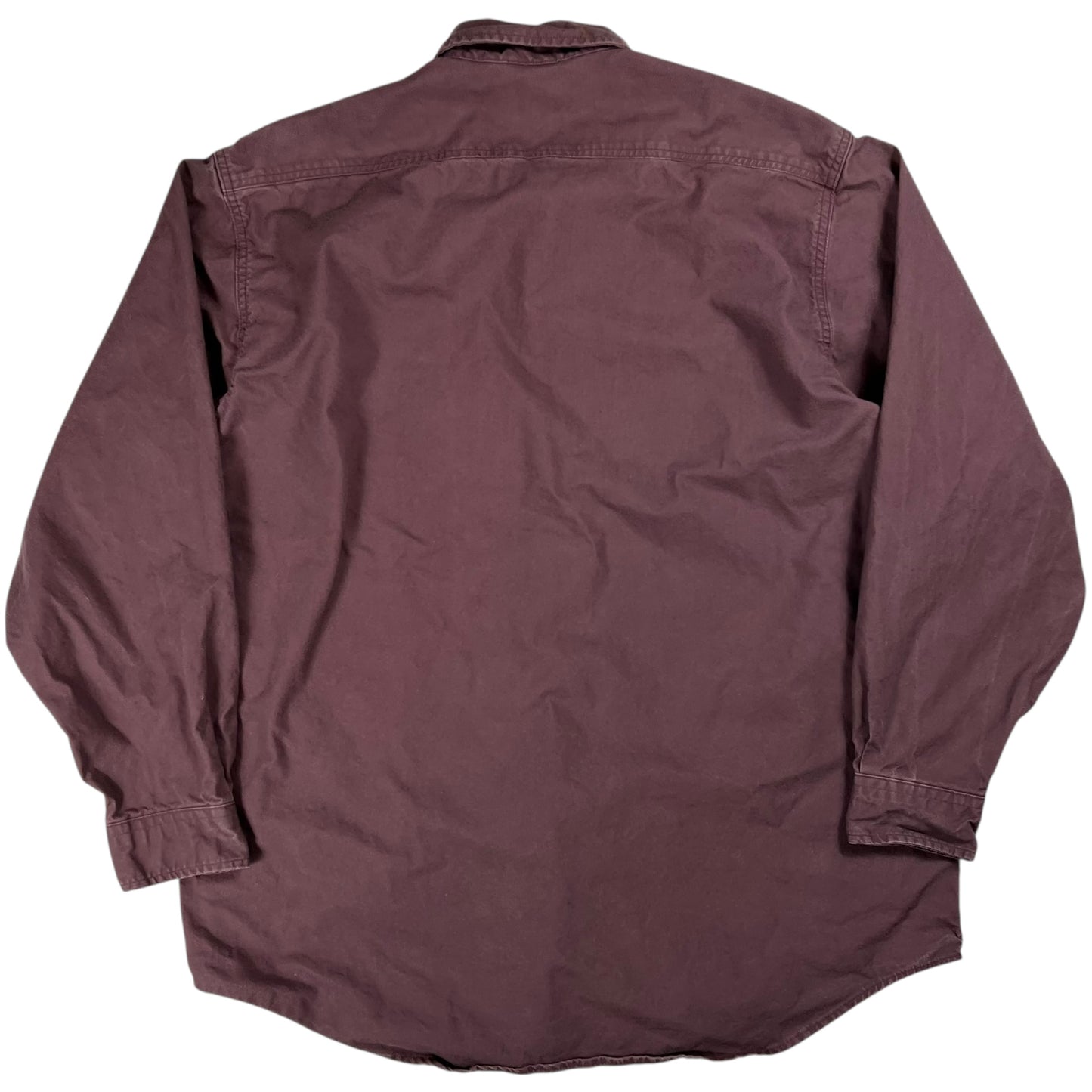 Vintage 90s Carhartt GEICO plum Union made button down shirt (L)