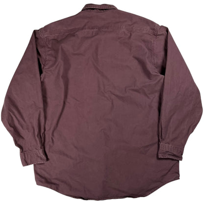 Vintage 90s Carhartt GEICO plum Union made button down shirt (L)
