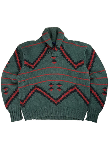 Vintage 90s Polo Ralph Lauren Aztec style sweater (L)