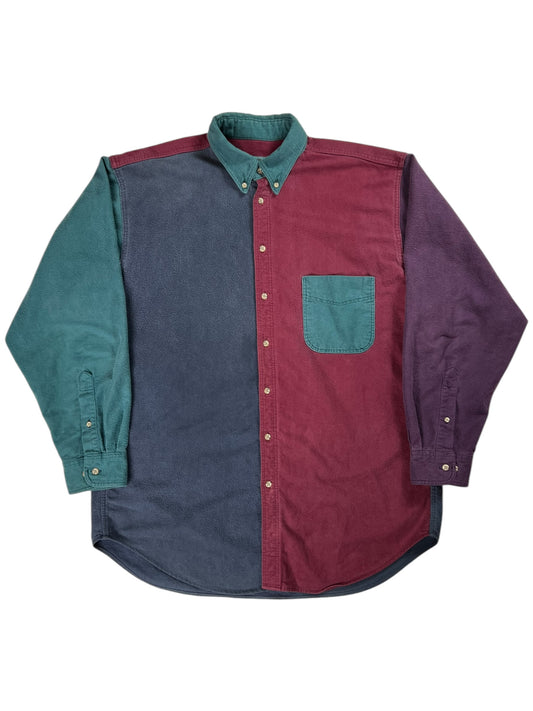 Vintage 90s Woolrich color block flannel shirt (L)