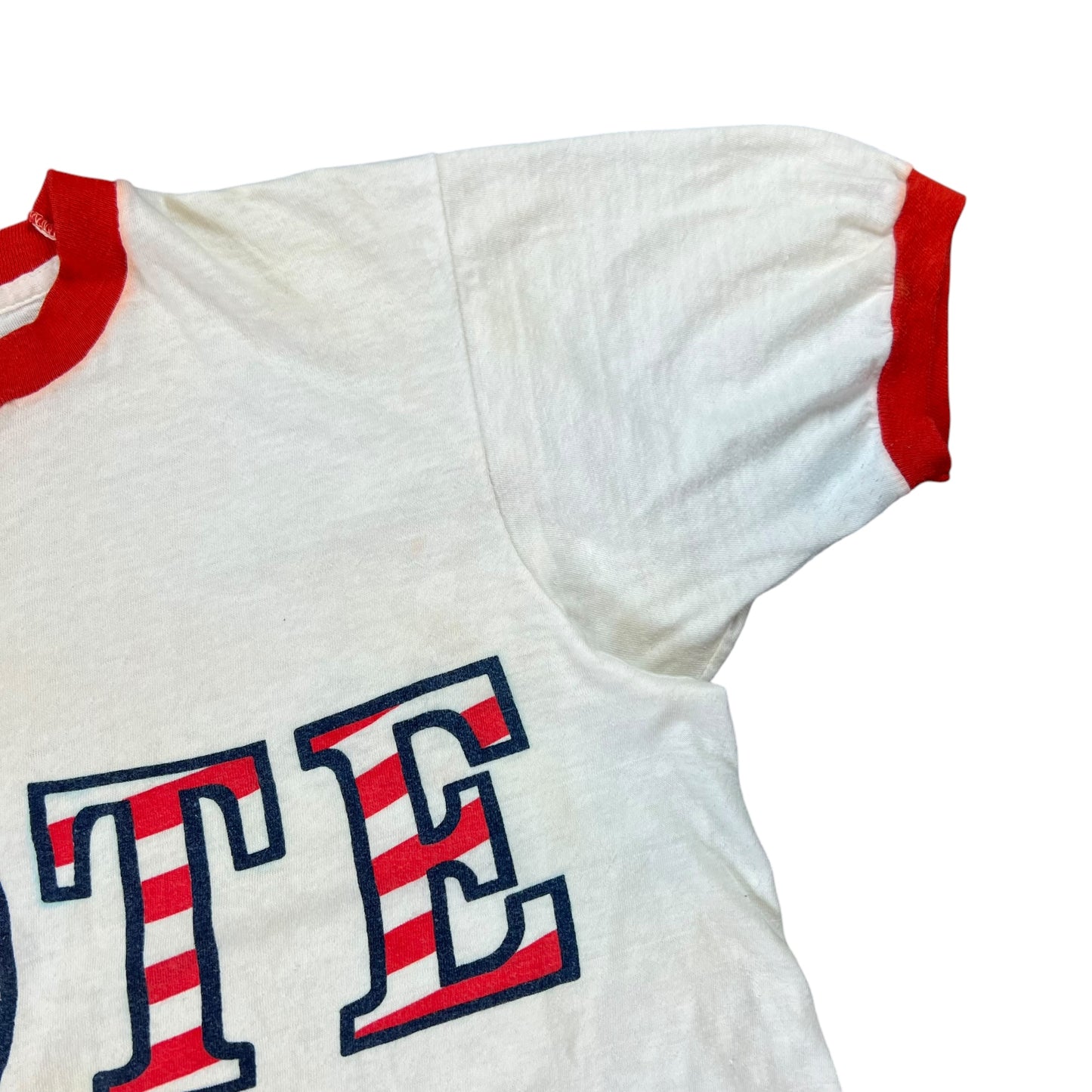 Vintage 1970s VOTE ringer tee (M)