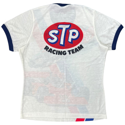 Vintage 1970s STP Racing Team all over print tee (M)