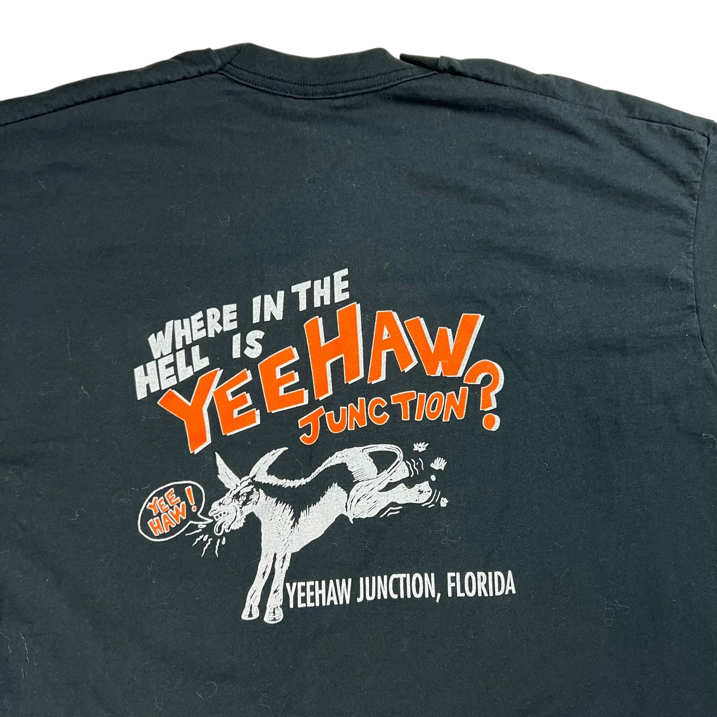 Vintage 90s Where the hell is YEEHAW junction? pocket tee (XXL)