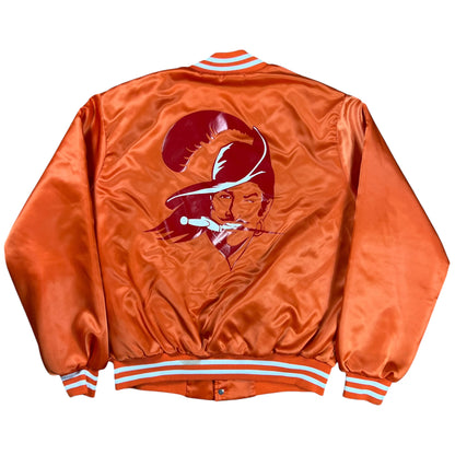 Vintage 80s Chalk Line Tampa Bay Buccaneers creamsicle satin jacket (L)