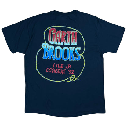 Vintage 1992 Hanes Garth Brooks Live Concert country tee (L)