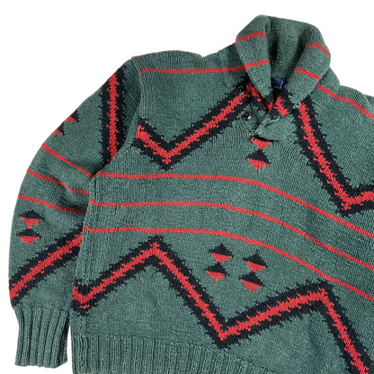 Vintage 90s Polo Ralph Lauren Aztec style sweater (L)