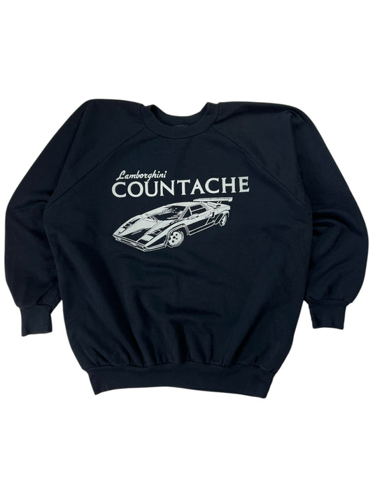 Vintage 80s Lamborghini Countache car crewneck (L)