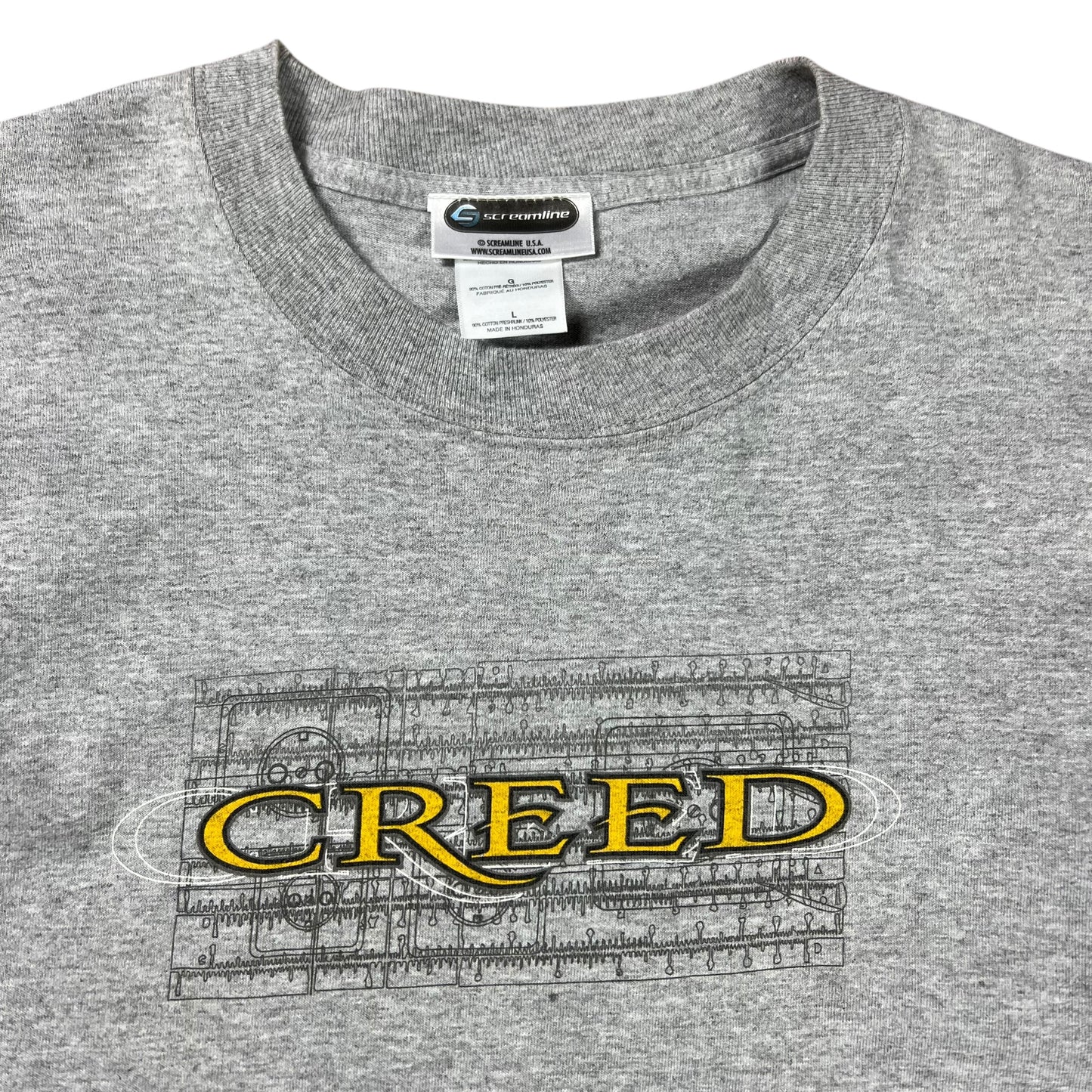 Vintage Y2K Creed weathered world tour long sleeve print band tee (L)