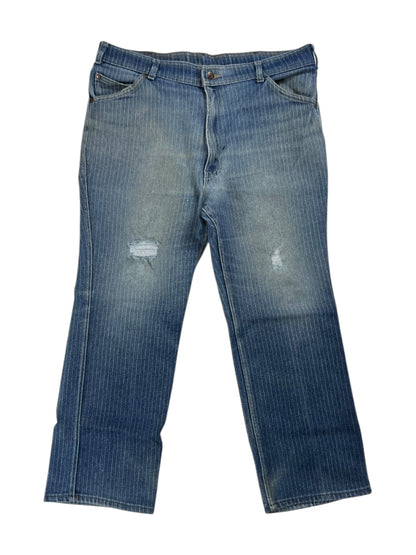 Vintage 1970s Levi’s Action Casuals striped denim jeans (36x27)
