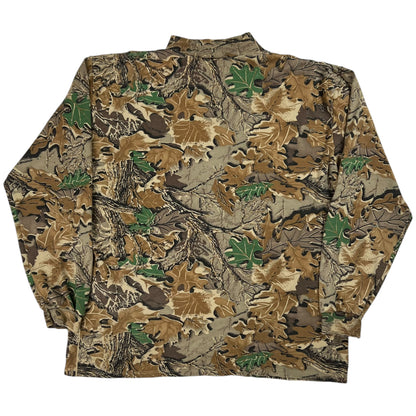 Vintage 90s duofold advantage camo long sleeve mock neck shirt (XL)