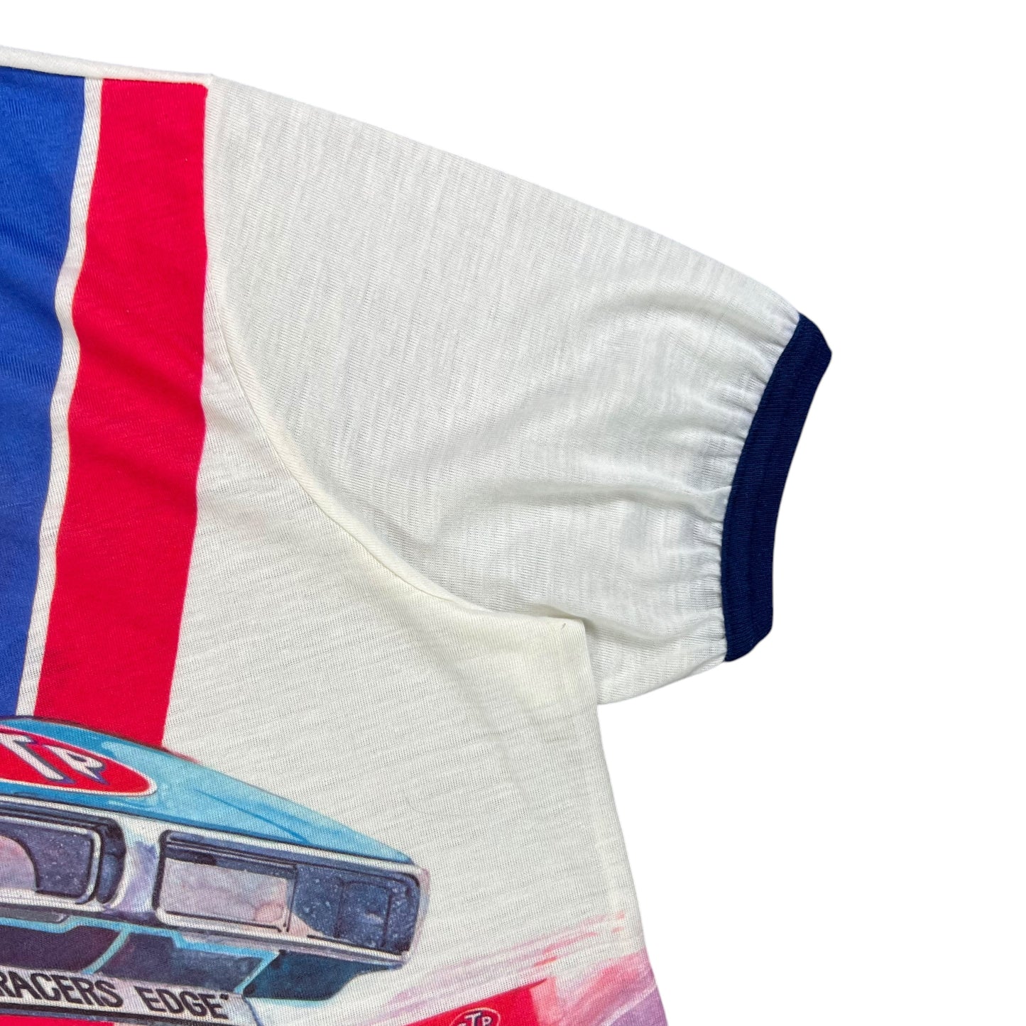Vintage 1970s STP Racing Team all over print tee (L)