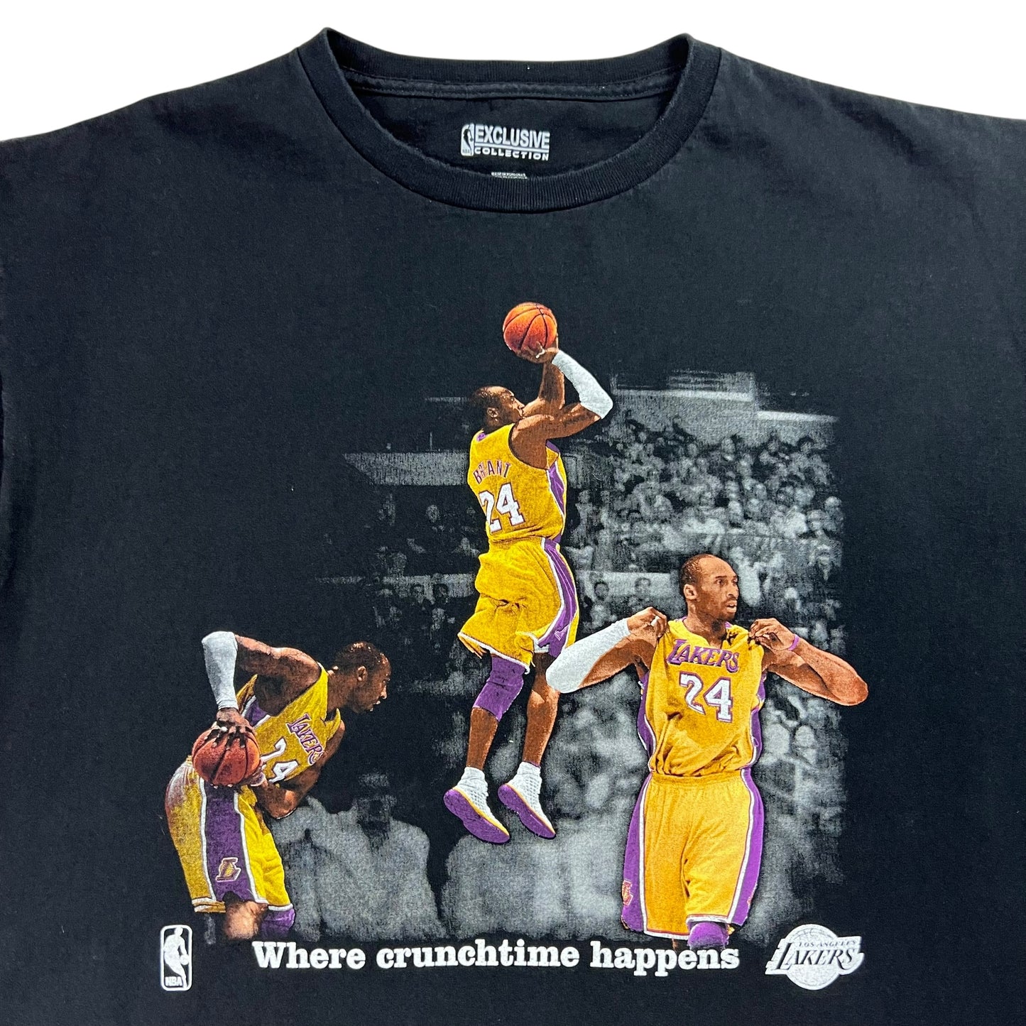 Y2K Kobe Bryant Los Angeles Lakers “Where crunchtime happens” tee (XL)