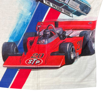 Vintage 1970s STP Racing Team all over print tee (M)