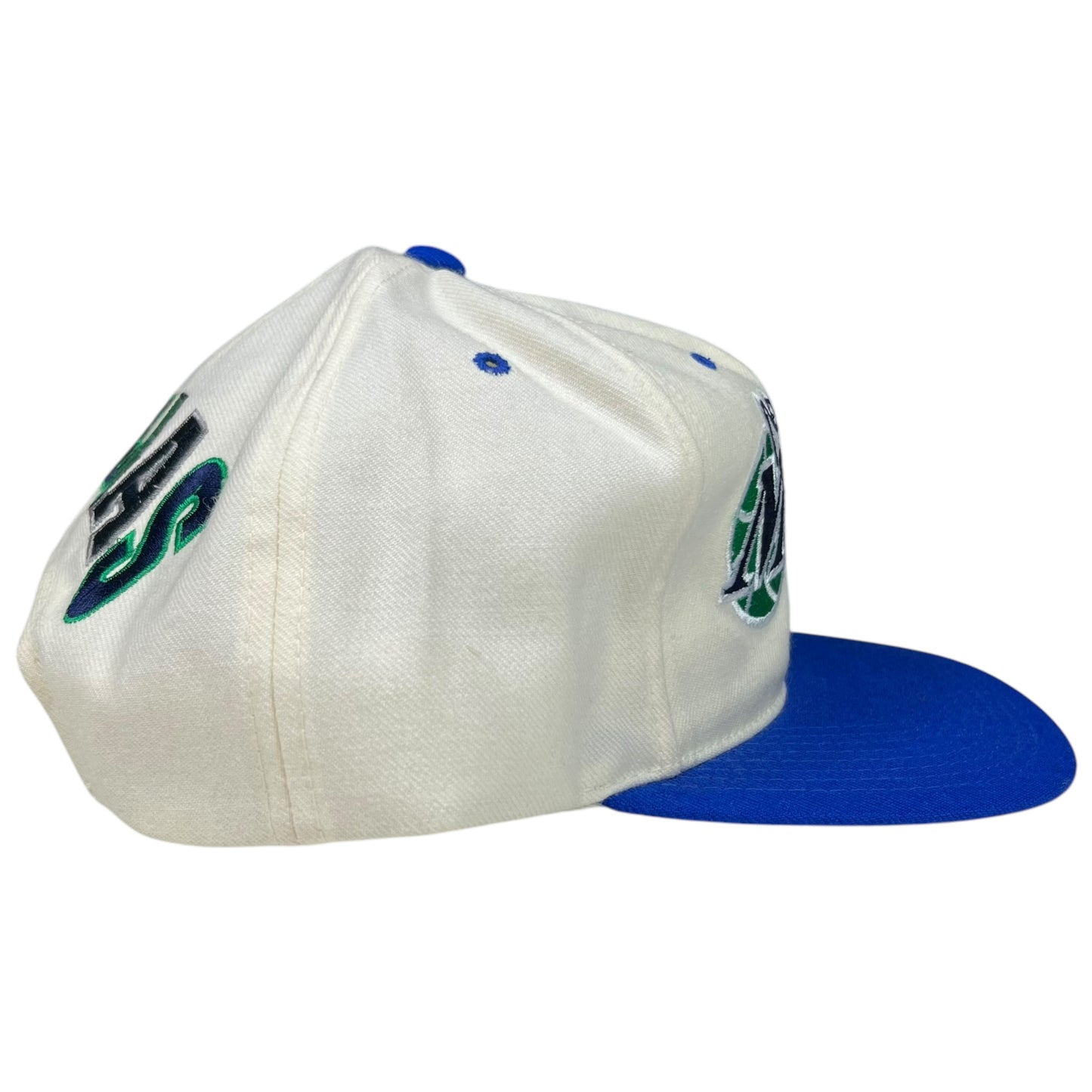 Vintage 90s G CAP Dallas Mavericks NBA wool block head SnapBack