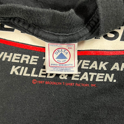 Vintage 1997 New Jersey “WHERE THE WEAK ARE KILLED & EATEN.” tee (XL)