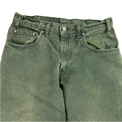 Vintage 90s Levi’s over dyed green denim jeans (30x30)