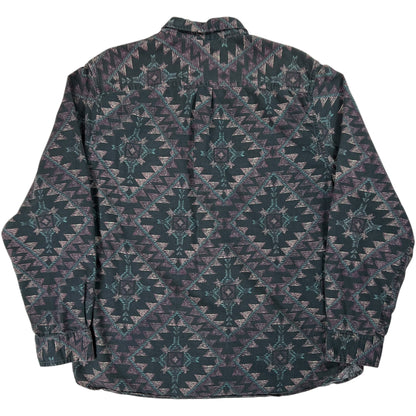 Vintage Y2K Aztec print button up shirt (L)