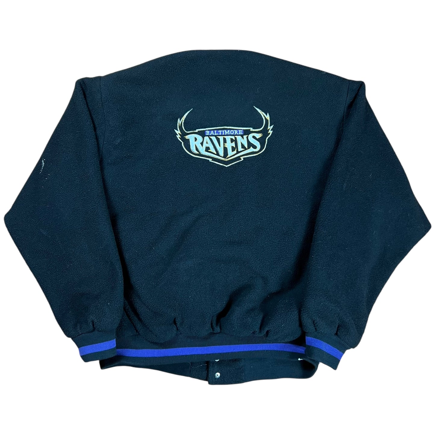 Vintage 90s Baltimore Ravens old logo fleece varsity jacket (XL)