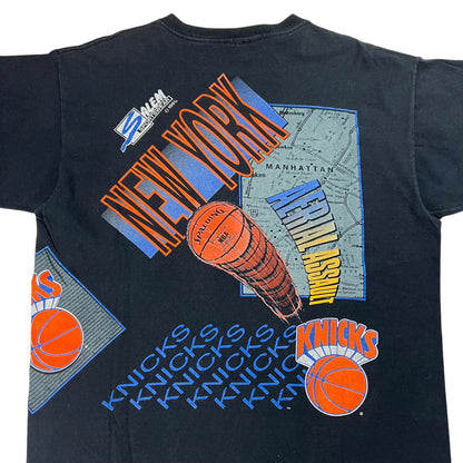 Vintage 1991 Salem Sports New York Knicks Aerial Assault all over print tee (XL)