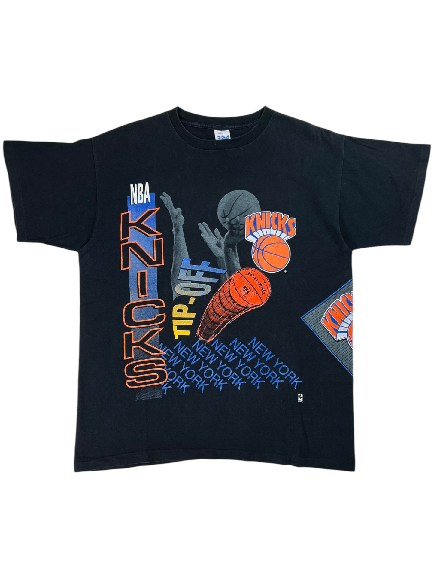 Vintage 1991 Salem Sports New York Knicks Aerial Assault all over print tee (XL)