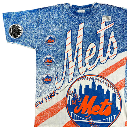 Vintage 1991 Trench New York Mets all over print tee (L/XL) DS