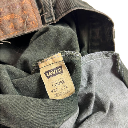 Vintage 90s Levi’s over dyed green denim jeans (30x30)