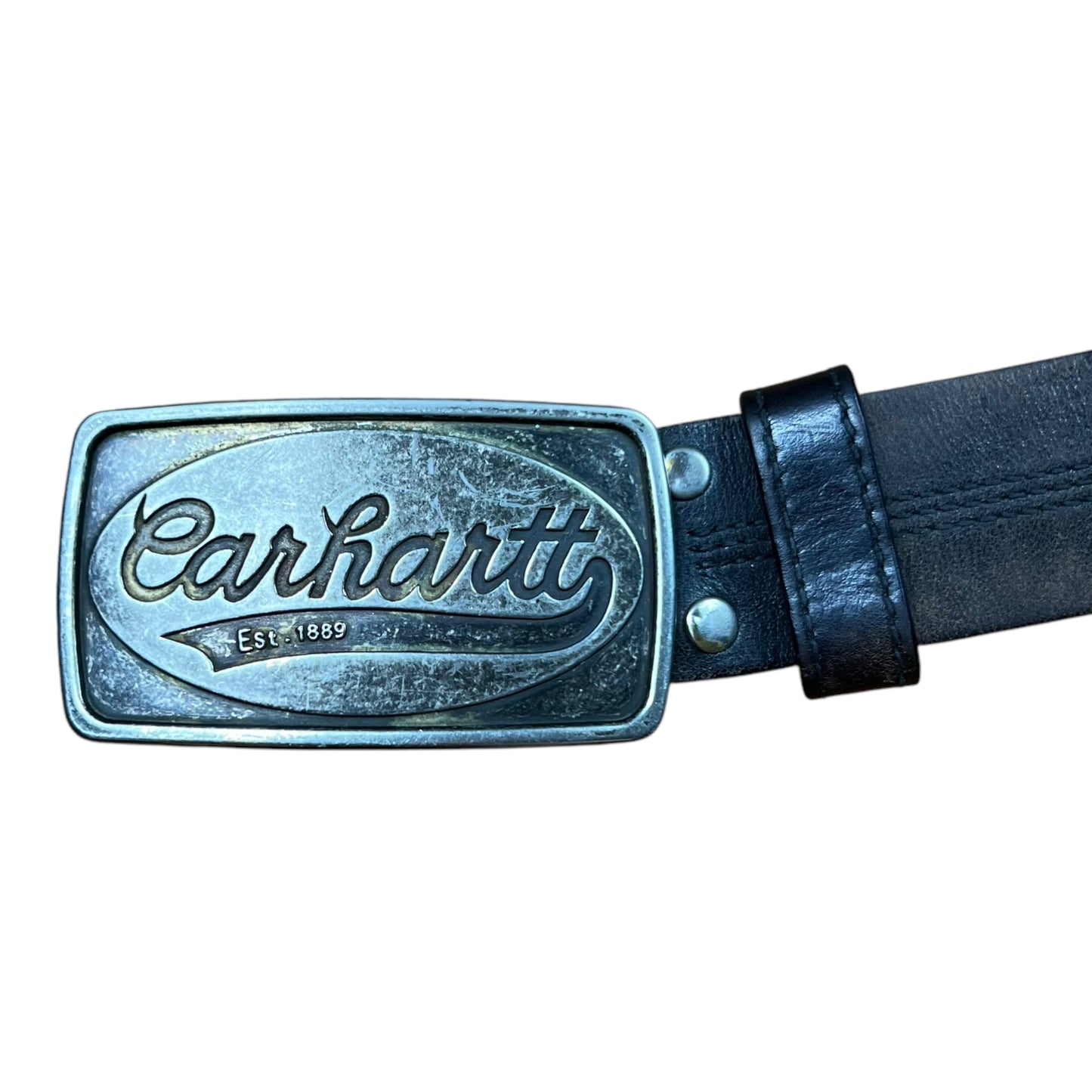 Vintage 90s Carhartt belt buckle & belt