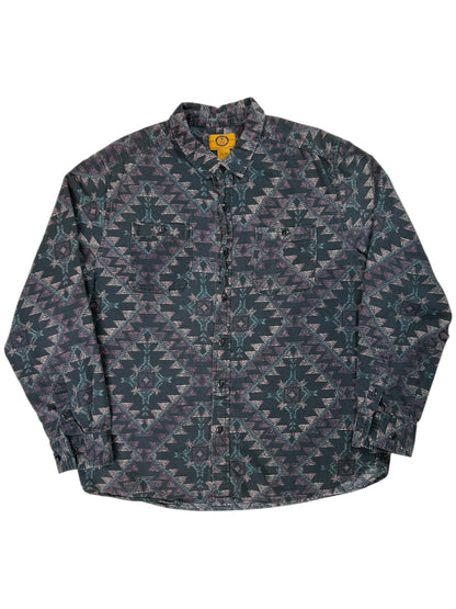 Vintage Y2K Aztec print button up shirt (L)