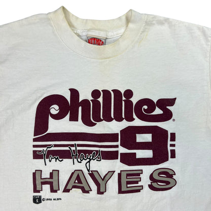 Vintage 1989 Nutmeg Philadelphia Phillies Von Hayes tee (M/L)